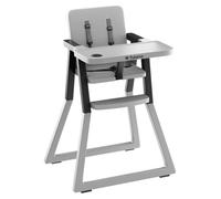 Chaise haute pliante Tulano Morsel 25 | Peu encombrante et pliable | de 6 mois à 3 ans | Plateau amovible | Harnais 5 points | Gris/noir