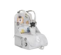 Interbaby - Chaise haute de voyage Real Madrid. Convertible en sac à dos ou en sac. Pliable, légère et dotée d'une poignée réglable pour le transport. Harnais de sécurité réglable à 5 points.
