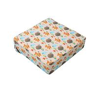 Chaise Haute Portable Réhausseur Ajustable Coussin de Siège, Chickwin Confortable Souple et Eponge pour Infantile Repas Eveil Voyage Bébé Bambin Enfant (lapin bleu,32x32x8cm)