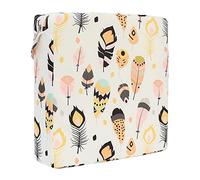 Chaise Haute Portable Réhausseur Ajustable Coussin de Siège, Chickwin Feuille Confortable Souple et Eponge pour Repas Eveil Voyage Bébé Bambin Enfant Infantile (Plume de Paon,32x32x8cm)