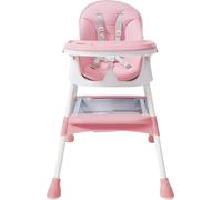 Chaise haute pour enfant - Rehausseur de chaise - Avec plateau - Plastique - 3-6 ans - Rose