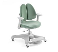 Chaise haute pour enfants HOKO, réglable en hauteur, pour les enfants à partir de 6 ans, avec repose-pieds, dossier ergonomique, roulettes, de couleur verte, modèle ANTON