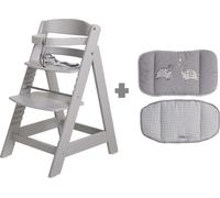 Chaise haute pour escalier roba Sit Up III, évolutive de la petite enfance à l'adolescence, taupe, avec réducteur d'assise
