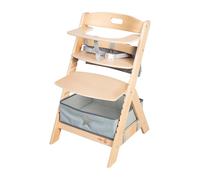 Chaise haute ROBA LIV UP - De 6 mois à 70 kg - Kit de rangement inclus - Bois naturel