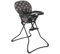Graco Chaise haute Snack N' Stow Sleepy Heads - Pliable, compacte et légère 5,4 kg - Noir