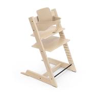 Chaise haute Stokke Tripp Trapp, Natural - Comprend la chaise + le Baby Set 2 pour les enfants de 6 à 36 mois - Ajustable, ergonomique et facile à nettoyer