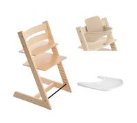 Chaise haute Tripp Trapp Chêne avec plateau et Baby Set V2