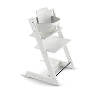 Chaise haute Tripp Trapp Stokke avec Baby Set, Blanc - Chaise évolutive et réglable, adaptable de la naissance à l’âge adulte - Pratique, confortable et ergonomique - Design classique