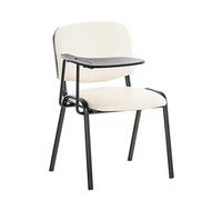 Chaise Ken en similicuir avec tablette rabattable , Crème