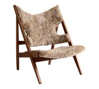 Chaise Knitting Lounge peau de mouton WxHxD 71.3x90.6x66.9cm