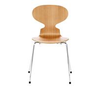 Chaise La Fourmi/Ant™ placage naturel chromed steel base