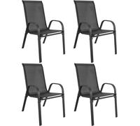 Chaise - Leobert - Sofia - Gris Foncé - 56 X 43 X 91 Cm - Lot De 4