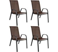 Chaise - Leobert - Sofia - Marron - 56 X 43 X 91 Cm - Lot De 4