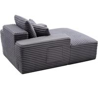 Chaise longue, 1240 mm Chaise longue sans dossier pour intérieur, fauteuil de lecture moderne rembourré surdimensionné avec coussins et accoudoirs, canapé-lit profond pour salon, chambre à coucher, ba