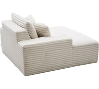 Chaise longue, 1380 mm Chaise longue sans dossier pour intérieur, fauteuil de lecture moderne rembourré surdimensionné avec coussins et accoudoirs, canapé-lit profond pour salon, chambre à coucher, be