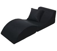 Chaise longue 3 en 1 multi-usage noir