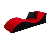 Chaise longue 3 en 1 multi-usage rouge-noir