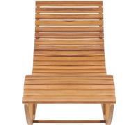 Chaise longue à bascule en teck massif