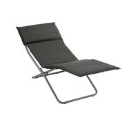 Chaise Longue - Bain De Soleil - Transat Jardin - Pliant - Bayanne - Hedona - Gris Onyx - Lafuma Mobilier