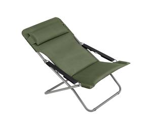 Chaise Longue - Bain De Soleil - Transat Jardin - Pliant - Transabed - Becomfort® - Vert Olive - Lafuma Mobilier