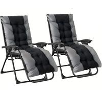 Chaise longue - Chaise de jardin - Fauteuil relax - Transat - Chaise de camping - Extra large - Structure en aluminium, jusqu'à 150 kg