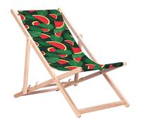 Chaise longue classique en hêtre GreenBlue GB183 avec imprimé pastèque
