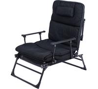 chaise longue de jardin 2 en 1 Chaise longue sanitaire Lit d'invité et fauteuil de relaxation avec coussin