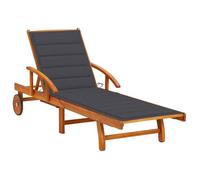 vidaXL Bain de soleil avec support acacia massif