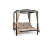 Blumfeldt Bain de Soleil Double, Transat Jardin Exterieur 2 Personnes, Chaise Longue de Jardin en Polyester, Imperméable, Chaise Longue avec Dossier Réglable, Séchage Rapide, Bains de Soleil Design