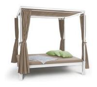 Blumfeldt Transat double Senator Lounge – acier, toile polyester, 2 places, taupe