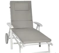 Chaise longue de jardin Coussin pour bain de soleil Loft RL, 200x60x5cm, gris clair