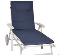 Beautissu Matelas pour chaise longue Loft RL, 200 x 60 x 5 cm, bleu foncé