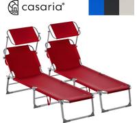 Chaise longue de jardin Transat Pliable Pare-soleil - Bain de soleil Extérieur