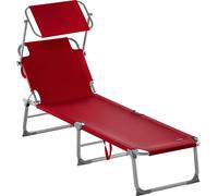 Chaise longue de jardin Transat Pliable Pare-soleil - Bain de soleil Extérieur