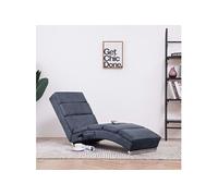 Chaise Longue de Massage Mobilier de Salle de Séjour Meuble de Salon Chaise de Salon Chambre à Coucher Maison Intérieur Gris Similicuir Daim