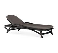 Chaise longue d'extérieur réglable Zen, marron foncé, Morpho - 5404023624079