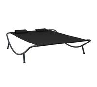 Chaise Longue d'Extérieur Tissu Anthracite Terrasse Jardin Patio Plage vidaXL