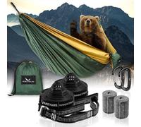 Chaise longue d'extérieur XXL Camping Ultralight, grande, vert foncé/marron