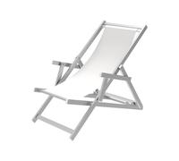 Chaise longue Dossier inclinable Crema Outdoor Aluminium Atena art. AT02 Personnalisable