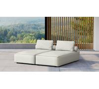 Chaise longue double Kaiser pour le jardin MALIBU, terrasse, cour, couleur cr?me