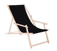 Chaise longue en bois de hêtre Chaise longue de jardin avec accoudoirs Chaise longue de plage