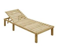 vidaXL Bain de soleil en pin imprégné
