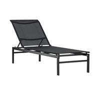 Chaise Longue en Métal "Massimo" 189cm Noir