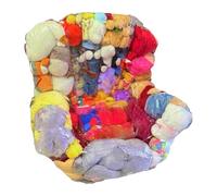 Chaise longue en peluche - Sac de coussin transparent à fermeture éclair, conteneur de siège souple, fauteuil inclinable pour chambre d'enfant, support flexible pour économiser de l'espace, système d'