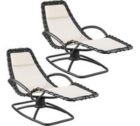 Chaise longue ergonomique TOULON - beige, Lot de 2
