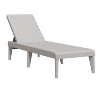 Chaise longue/Fauteuil long - CLARENCE® - Bain de Soleil simple - 1 PLACE - gris 186x60x29cm PP 48384