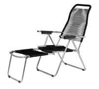 Fiam Chaise longue Spaghetti avec repose-pieds Noir