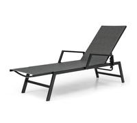 Chaise Longue Inclinable 167-193 X 59 X 33-93 Cm Confort Optimal 5 Positions Moderne En Rotin Pe Marron Helloshop26 20_0020162 Multicolore