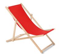 Green Blue Fauteuil de Plage Pliant en hetre Classique Lit de Plage (Rouge)