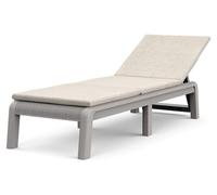 Chaise longue Keter Atlas couleur cappuccino avec coussin